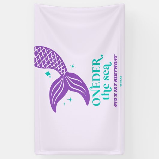 ワンダーザシーマーメイド第1回生誕祭パーティー 横断幕 (縦)