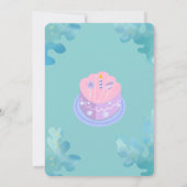 ワンダーザシーマーメイド誕生日招待状 招待状 (裏面)