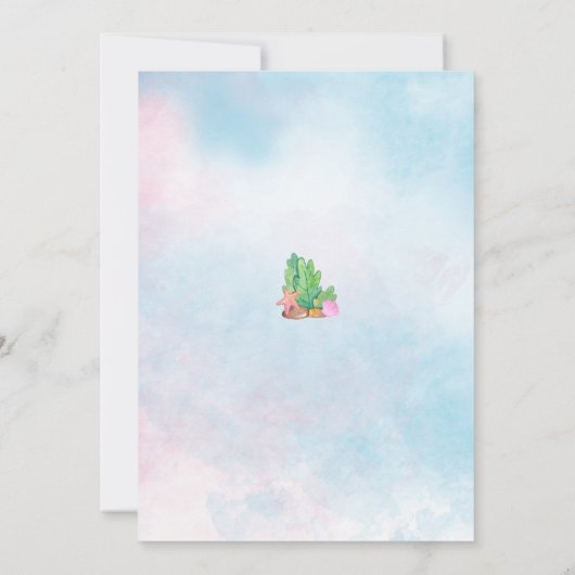 ワンダーザシーマーメイド1st第1誕生日 招待状 (裏面)