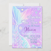 ワンダーザシーマーメイド1st誕生日招待状 招待状 (正面)