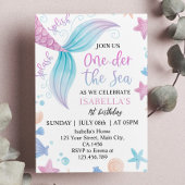 ワンダーザシーマーメイド1st誕生日 招待状