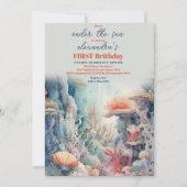 ワンダーザシーライフ1st誕生日 招待状 (正面)