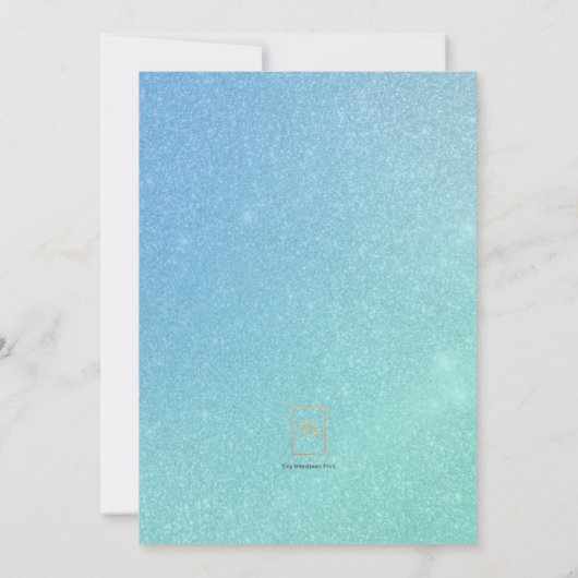 ワンダーザシー招待状 | マーメイド誕生日 招待状 (裏面)