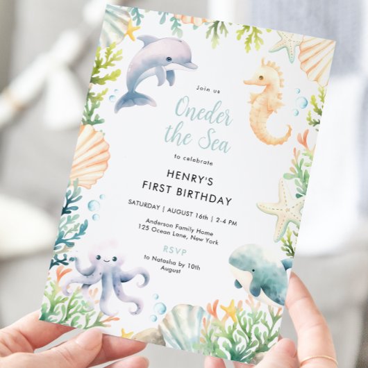 ワンダーザシー海1stバースデーボーイ 招待状