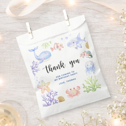 ワンダーザシー誕生日ザシーアンダーザシーサンキュー フェイバーバッグ (クリップ留めされた状態)