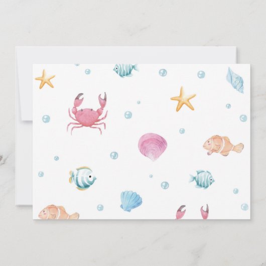 ワンダーザシー誕生日写真サンキューカード サンキューカード (裏面)