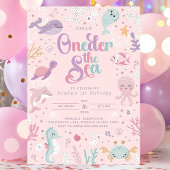 ワンダーザシー誕生日招待状。海誕生日 招待状
