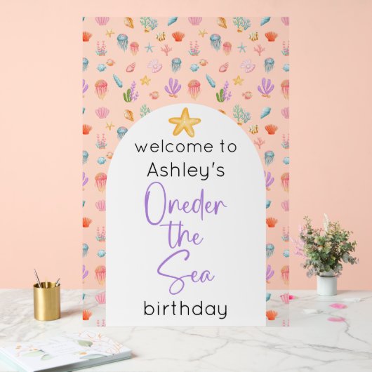 ワンダーザシー誕生日歓迎 アクリルサイン (ウェディング)