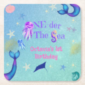 ワンダーザシー誕生日 | アンダーザシー誕生日 スクエアペーパーコースター (正面)