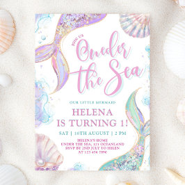 ワンダーザシー1stバースデーガール招待状 招待状