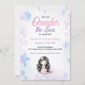 ワンダーザシー1stバースデーマーメイド海テーマ 招待状 (正面)