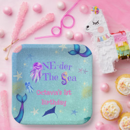 ワンダーザシー1st誕生日パーティープレート ペーパープレート