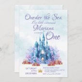 ワンダーザシー1st誕生日海誕生日 招待状 (正面/裏面)