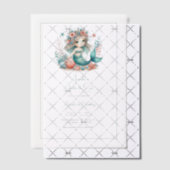 "ワンダーザシー"ベルムマーメイド最初の誕生日 ベラム紙招待状 (オフセット (招待状))