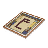 ワンダートアーツ&クラフツジオメトリックイニシャルE タイル (側面)