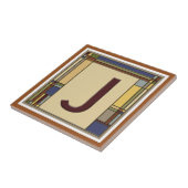 ワンダートアーツ&クラフツジオメトリックイニシャルJ タイル (側面)