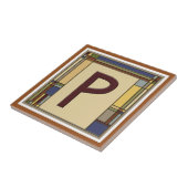 ワンダートアーツ&クラフツジオメトリックイニシャルP タイル (側面)