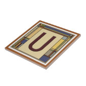 ワンダートアーツ&クラフツジオメトリックイニシャルU タイル (側面)