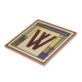 ワンダートアーツ&クラフツジオメトリックイニシャルW タイル (側面)
