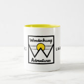 ワンダーハッシアドベンチャーサニーマウンテンロゴ ツートーンマグカップ (中央)