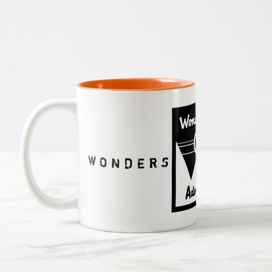 ワンダーハッシアドベンチャーB&Wスポットライトのロゴ ツートーンマグカップ (左)