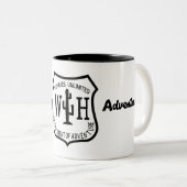 ワンダーハッシアドベンチャーB&Wデザートバッジ ツートーンマグカップ (正面右)