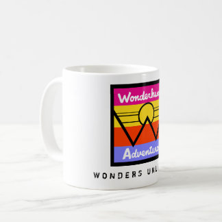 ワンダーハッシーな冒険サンセットマウンテンロゴ コーヒーマグカップ