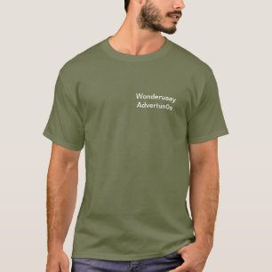 ワンダーハッシーの冒険ホワイトマウンテンのロゴ(バック) Tシャツ