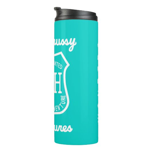 ワンダーハッシー冒険デザートバッジティール(緑がかった色) タンブラー (回転右)