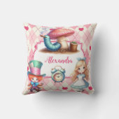 ワンダーパーソナライズされたランドのかわいいアリス クッション (裏面)