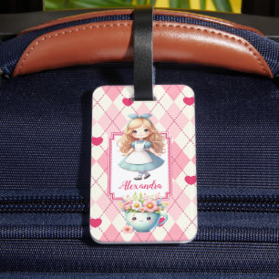 ワンダーパーソナライズされたランドのかわいいアリス ラゲッジタグ
