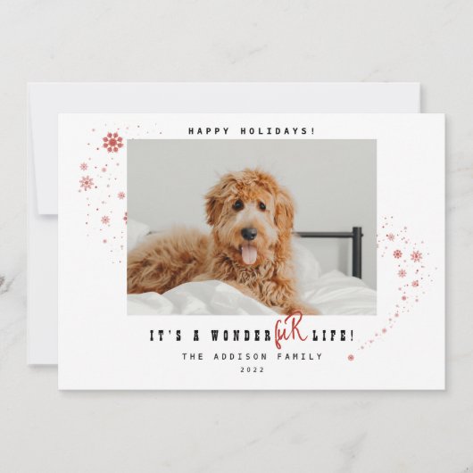 ワンダーファーライフペットの写真クリスマス  シーズンカード (正面)