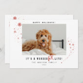 ワンダーファーライフペットの写真クリスマス  シーズンカード (正面/裏面)