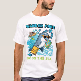 ワンダーフリードルフィン – 海トラベルアドベンチャーカート Tシャツ