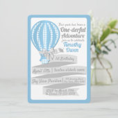 ワンダーフルアドベンチャーホットエアバルーン1st誕生日 招待状 (スタンド正面)