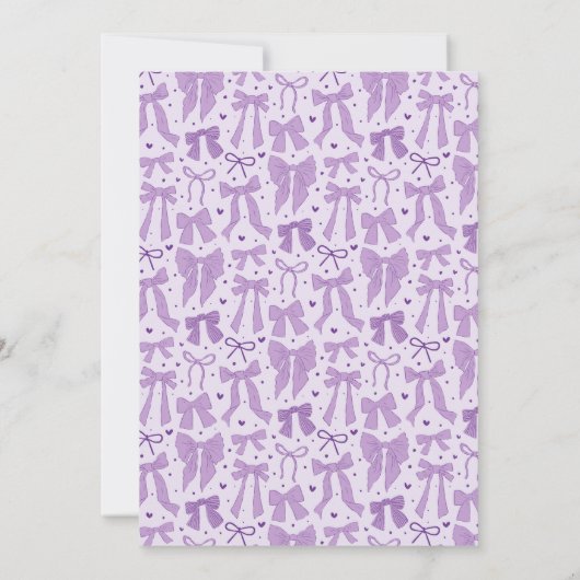 ワンダーフルコケットボウパープルバースデーパーティー 招待状 (裏面)
