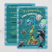 ワンダーフルデイラウンドコーナー誕生日招待状 招待状 (正面/裏面)