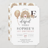 ワンダーフルレインボーガールズ誕生日招待状 招待状 (正面/裏面)