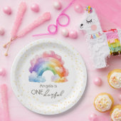 ワンダーフルレインボー子供の誕生日 ペーパープレート (パーティー)