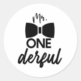 ワンダーフル氏ワンダーフル氏ワンダーフル最初の誕生日バン ラウンドシール