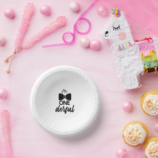 ワンダーフル氏ワンダーフル氏ワンダーフル最初の誕生日 ペーパーボウル (パーティー)