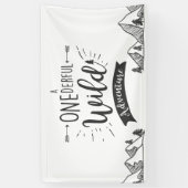 ワンダーフル野生の冒険誕生日バナーボーイ 横断幕 (縦)