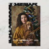 ワンダーフールペットモダン脚本のミニマリスト写真 シーズンカード (正面/裏面)