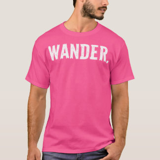ワンダーマウンテンズビーチハイキングキャン動揺してピングV Tシャツ