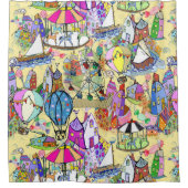 ワンダーラお洒落ンド シャワーカーテン (正面)