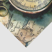 『ワンダーラストの印象:地図と旅行』 薄葉紙 (詳細)