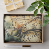 『ワンダーラストの印象:地図と旅行』 薄葉紙 (ギフト)