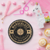 ワンダーラストアドベンチャーアウトドアキャンピングトラベルハイキング ペーパープレート (パーティー)