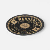 ワンダーラストアドベンチャーアウトドアキャンピングトラベルハイキング ペーパープレート (アングル)