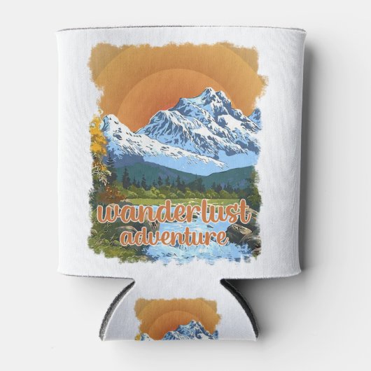 ワンダーラストアドベンチャーヴィンテージトラベルスタイル 缶クーラー (正面)